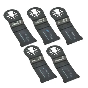 Replacement 5 Pack 35mm HCS Wood Cutting Multi-Tool Saw Blades Fits for Fein Multimaster Dremel Bosch Craftsman Ridgid Oscillating Tools for Versa Tool DB5A