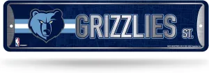 Rico Industries NBA Metal Street Sign Metal Street Sign 4" x 15" Home Décor - Bedroom - Office - Man Cave