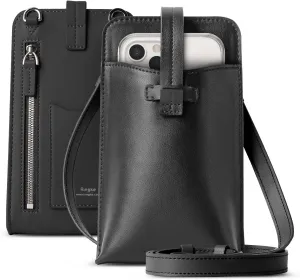 Ringke Mini Cross Bag PU Leather Purse for Smartphone Crossbody Wallet Case Card Holder Removable Zipper Adjustable Strap