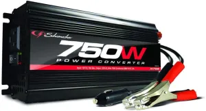 Schumacher Electric DC to AC Power Converter, XI75B, 750 Continuous Watt, 1500 Peak Watt, 2 AC Outlets, 2 Amp USB Port