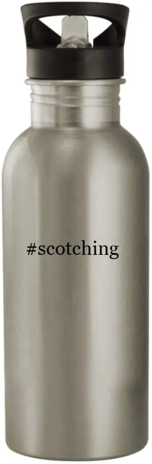 #scotching - 20oz Stainless Steel Water Bottle, Silver