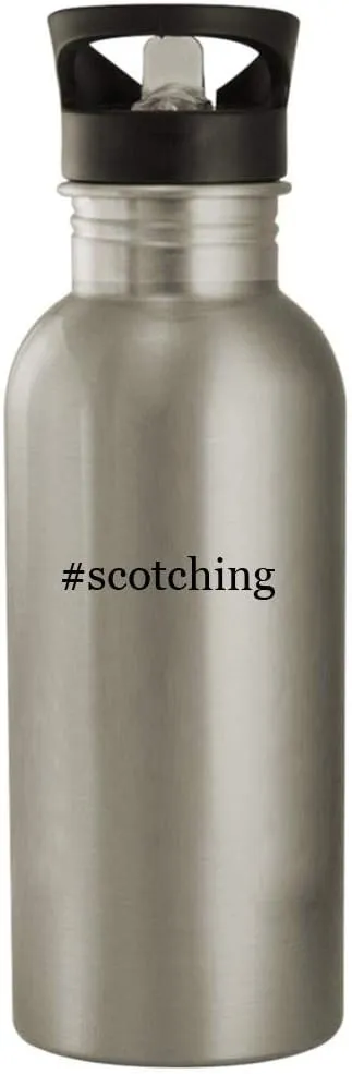 #scotching - 20oz Stainless Steel Water Bottle, Silver