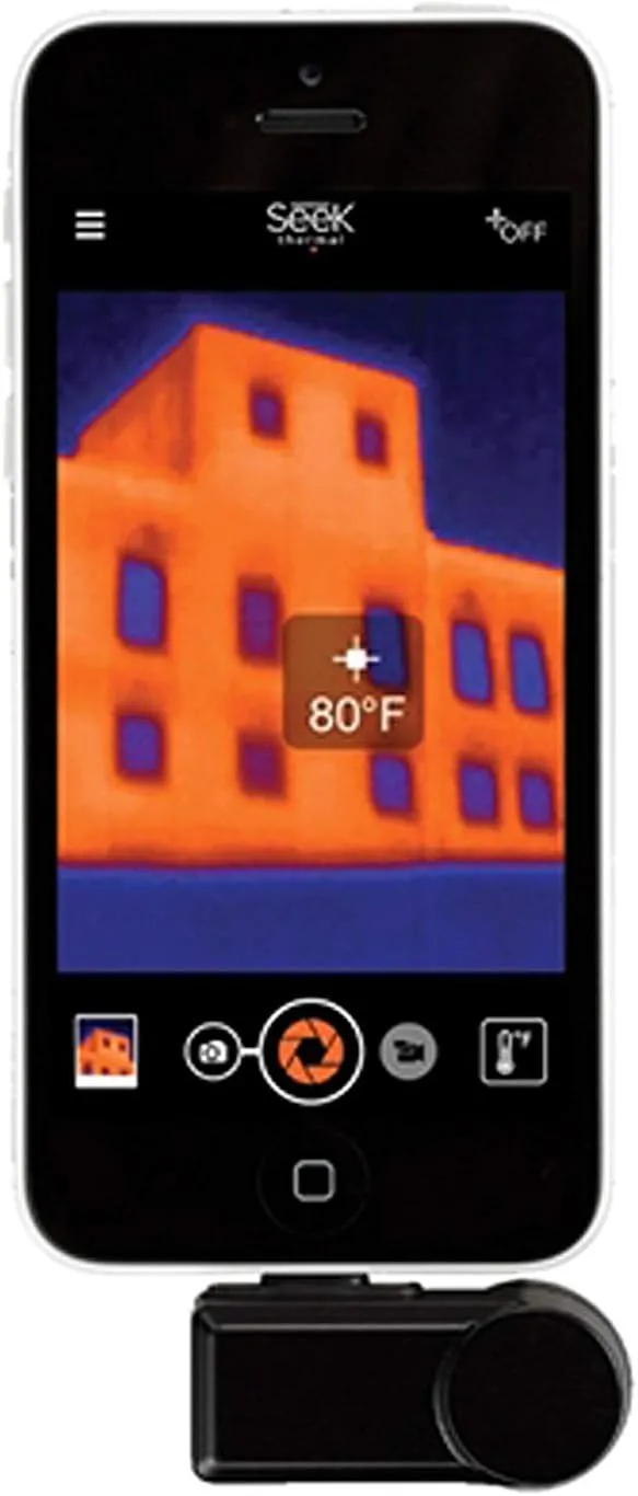 Seek Thermal Compact - All-Purpose Thermal Imaging Camera for iOS , Black - LW-AAA