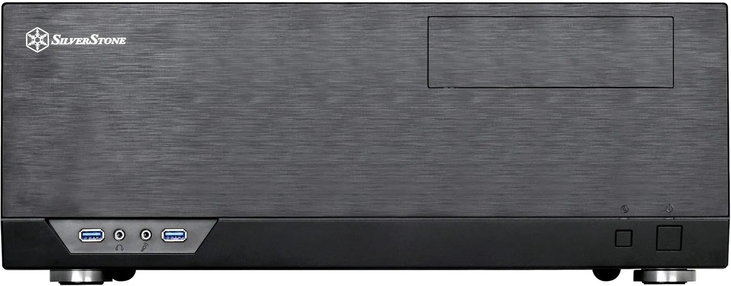 SilverStone Technology Grandia Series Aluminum HTPC Computer Case for ATX / SSI-CEB - Black (GD09B)
