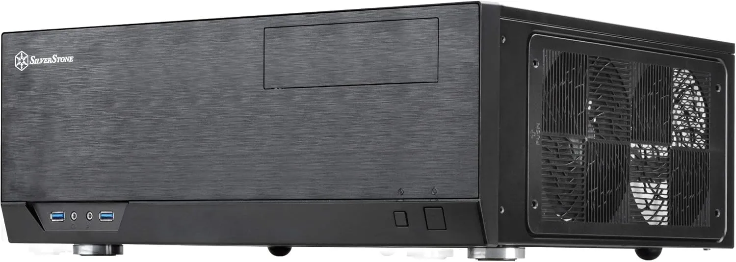 SilverStone Technology Grandia Series Aluminum HTPC Computer Case for ATX / SSI-CEB - Black (GD09B)