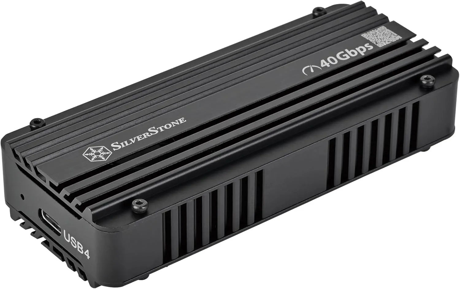 SilverStone Technology MS12-40G USB 4 NVMe M.2 SSD Enclosure with Active Cooling, SST-MS12B-40G