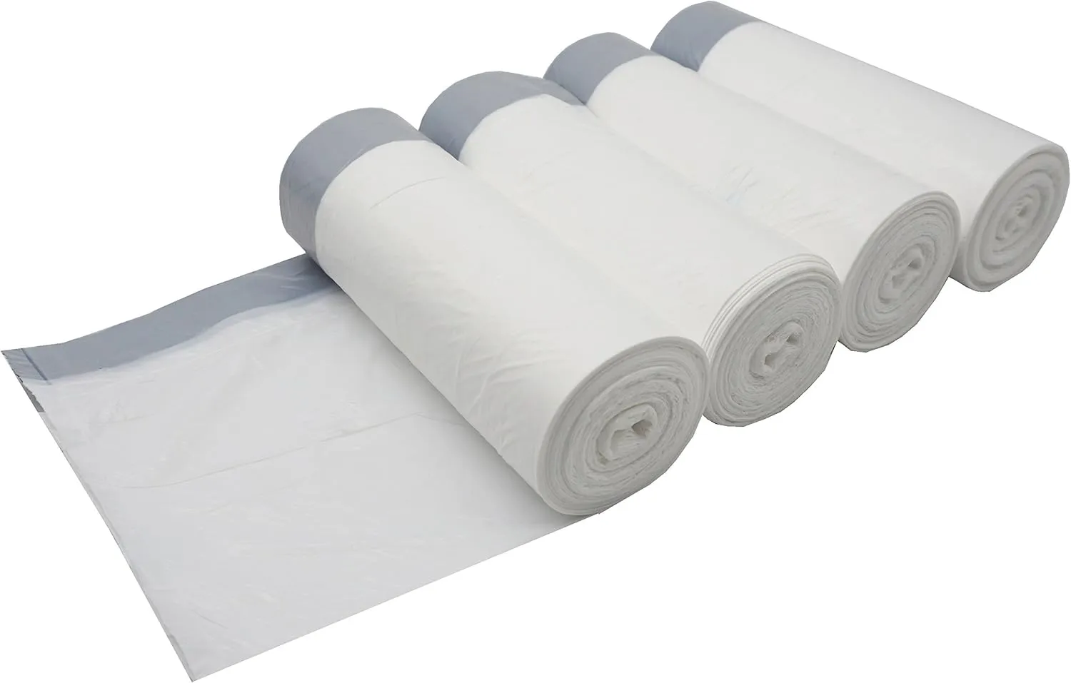 Small Trash bag,Gereen 0.8-1.2 Gallon Drawstring Trash bag Garbage Bag Trash Can Liner,Extra Strong 120 Counts for Home,Office,Car (White, 0.8-1.2 Gallon(120 Count))