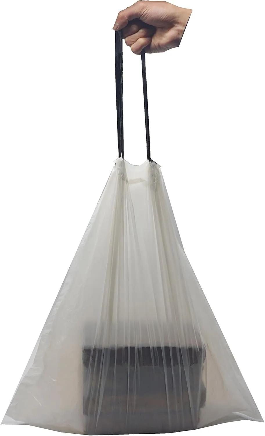 Small Trash bag,Gereen 0.8-1.2 Gallon Drawstring Trash bag Garbage Bag Trash Can Liner,Extra Strong 120 Counts for Home,Office,Car (White, 0.8-1.2 Gallon(120 Count))