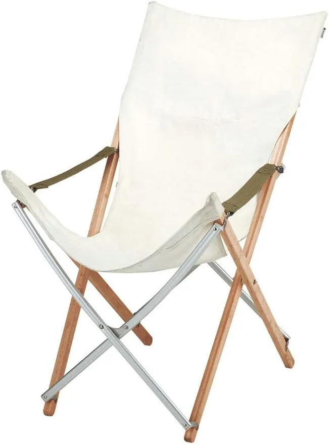 Snow Peak Take! Bamboo Chair Long, Sturdy Washable Canvas, Laminated Bamboo and Aluminum Framework, LV-086