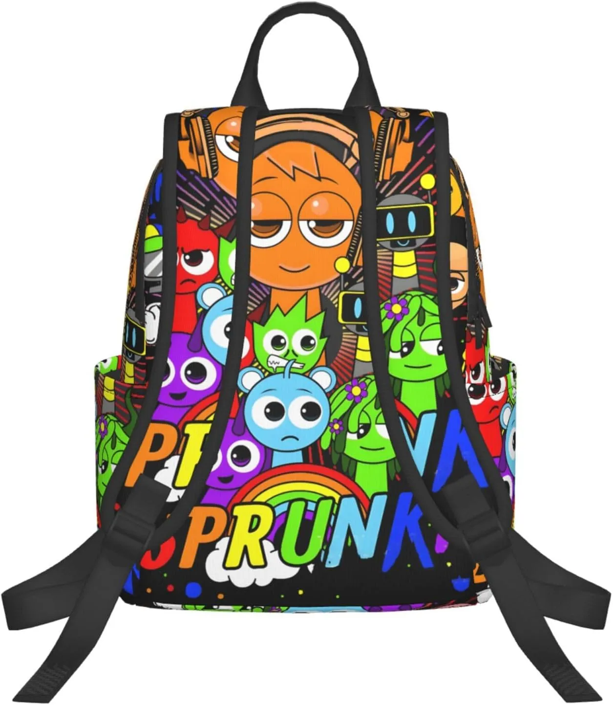 Sprunki Backpack Cute Cartoon Print Multi-Purpose Backpack