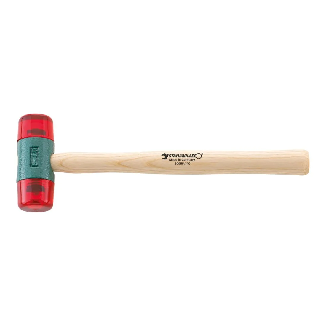 Stahlwille 70160027 Plastic Hammer with Interchangeable Heads of Impact Resisting Cellulose Acetate and Ash Handles, Gentle, Strong, 27 mm dia, 235g, Made in Germany