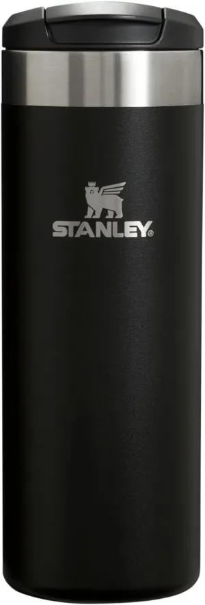 Stanley AeroLight Transit Bottle 16 oz | Locking Drink Through Lid | Leak Resistant Water Bottle or Coffee Travel Mug | Lightweight Insulated Stainless Steel | BPA-Free | Black