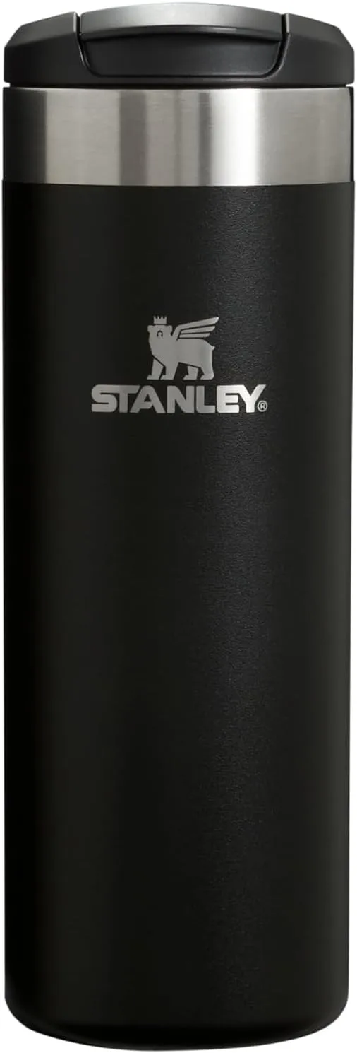 Stanley AeroLight Transit Bottle 16 oz | Locking Drink Through Lid | Leak Resistant Water Bottle or Coffee Travel Mug | Lightweight Insulated Stainless Steel | BPA-Free | Black