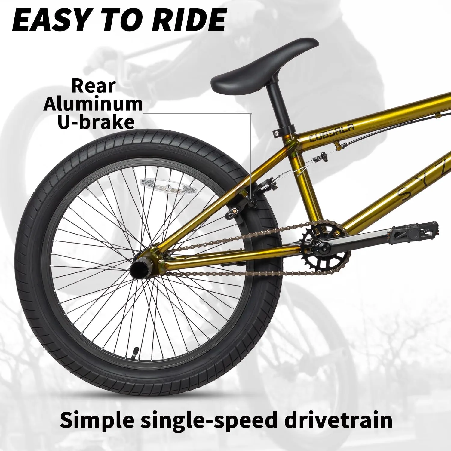 Syzygy 20 Inch Freestyle BMX Bike Bicycles for Ages Over 6 Years Old Teen Beginner and Adult Riders, Multiple Color