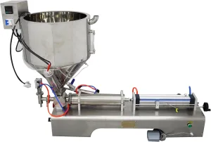 TECHTONGDA Liquid Paste Fill Machine One Nozzle Piston Filler Heat Hopper Bottle Pack Seal 30-300ml