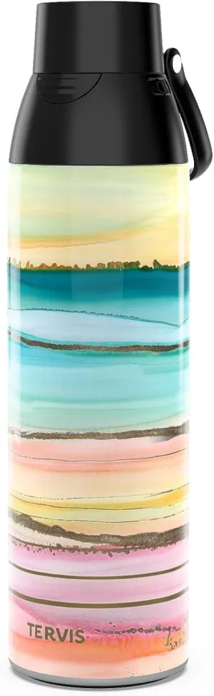 Tervis Venture Water Bottle Inkreel - Colorburst Triple Walled Insulated Tumbler Travel Cup Keeps Drinks Cold & Hot, 26oz, Stainless Steel