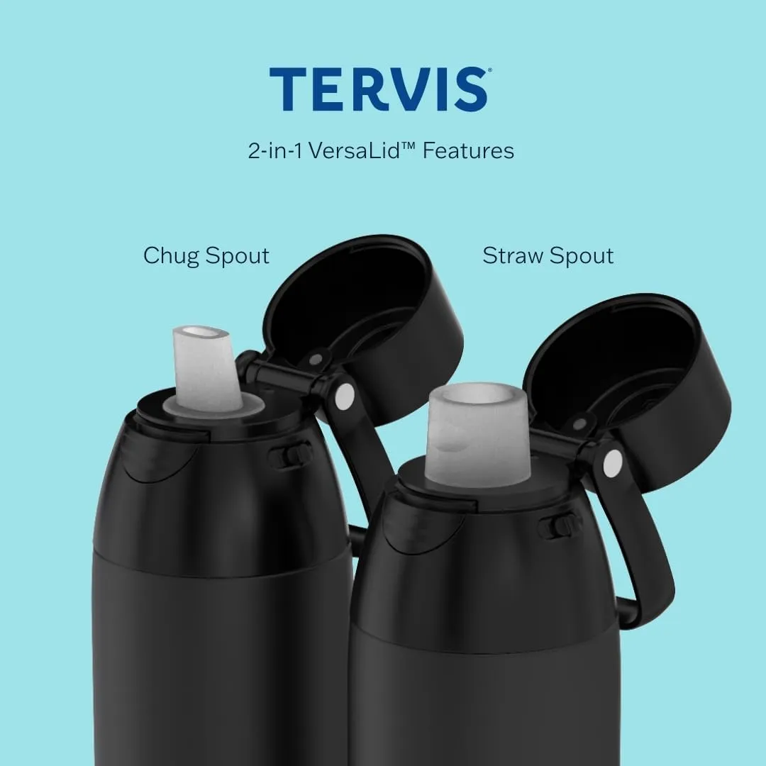 Tervis Venture Water Bottle Inkreel - Colorburst Triple Walled Insulated Tumbler Travel Cup Keeps Drinks Cold & Hot, 26oz, Stainless Steel