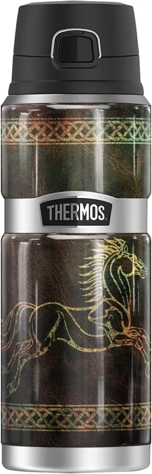 The Lord of The Rings Riders of Rohan Sigil THERMOS STAINLESS KING Stainless Steel Drink Bottle, Vacuum insulated & Double Wall, 24oz
