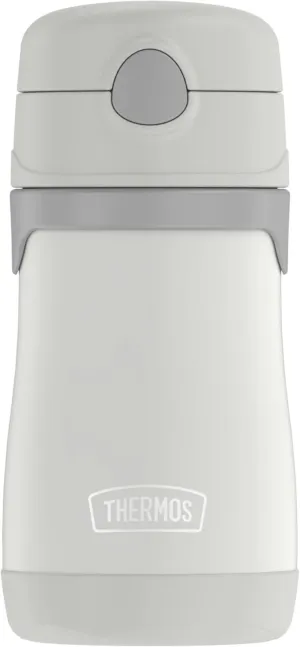 THERMOS BABY 10 ounce Stainless Steel Vacuum Insulated Straw Bottle, Gray