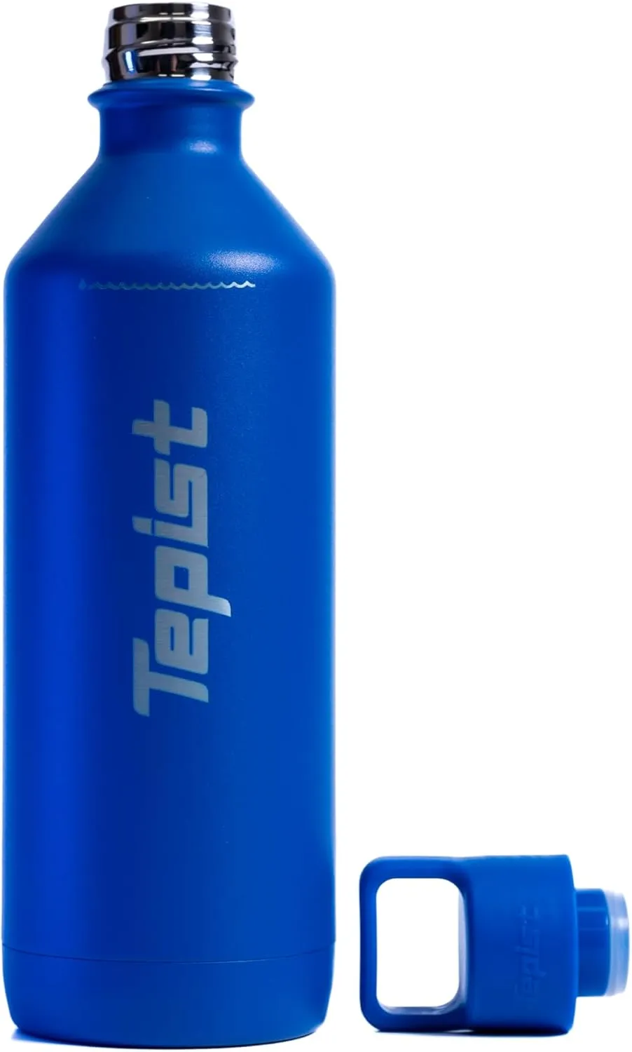 ThirtyO 30oz Stainless Steel Bottle Compatible with Sodastream Machines | Powder Coated Blue | Vacuum Sealed | Double Walled | Leak-Proof | Easy to Carry | Reusable Bottle