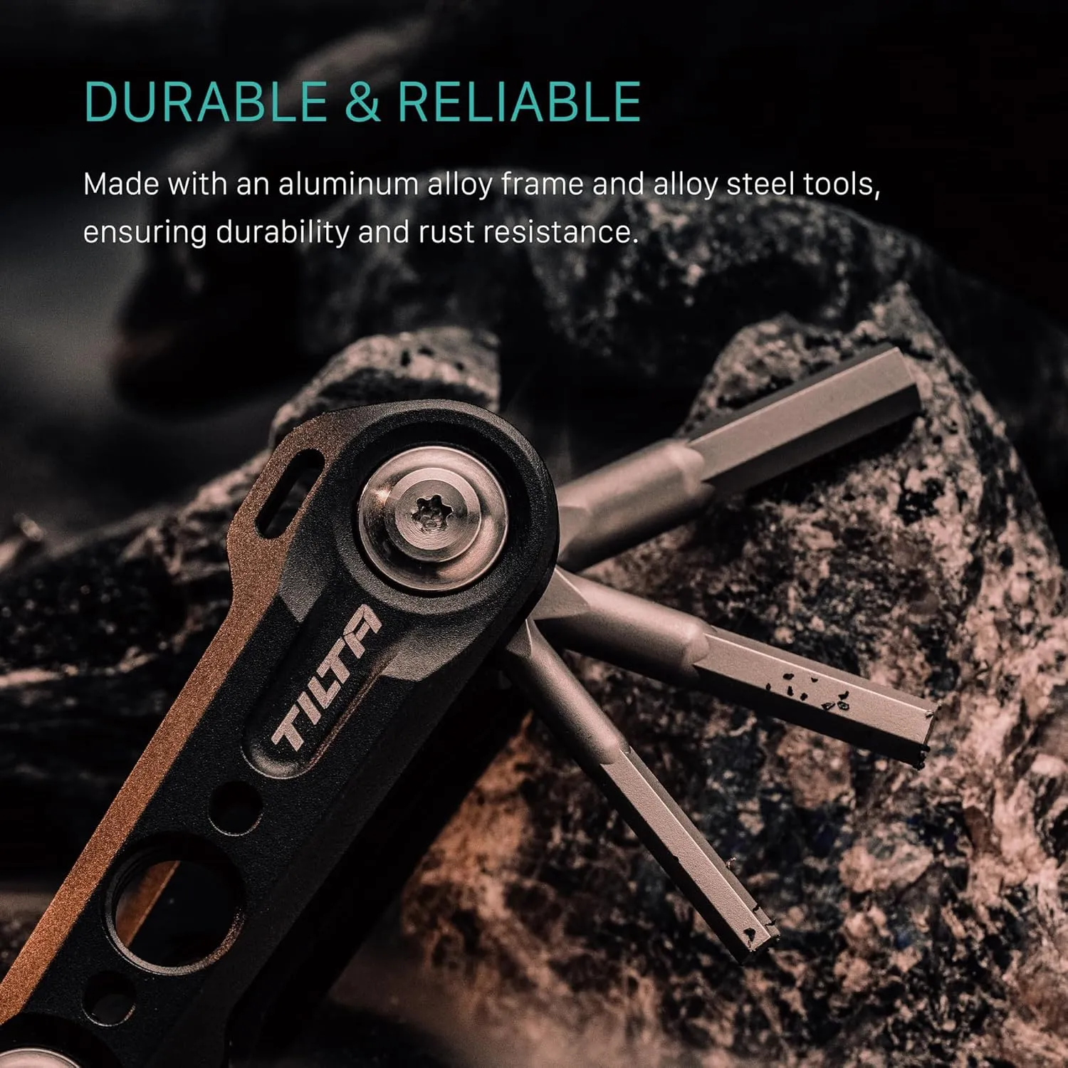 Tilta Multi-Functional Mini Tool Kit | Features Allen Keys and Screw Drivers | Compact & Lightweight | Compatible with Most Cages & Camera Systems (Titanium Grey) TA-MMT-TG