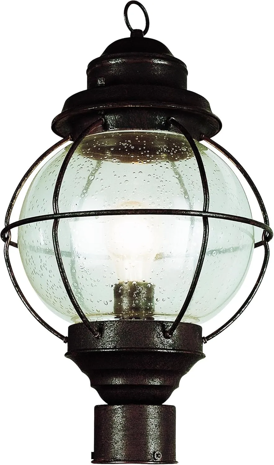 Trans Globe Lighting 69905 RBZ Catalina Collection 15 Inch One Light Outdoor Lantern Post Mount Head I in a Rustic Bronze Finish I Traditional Style Light Fixture I