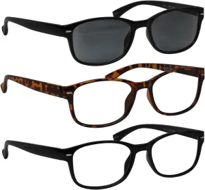 TruVision 9505HP Reading Glasses - 1, 2, 3 Pack for Men & Women