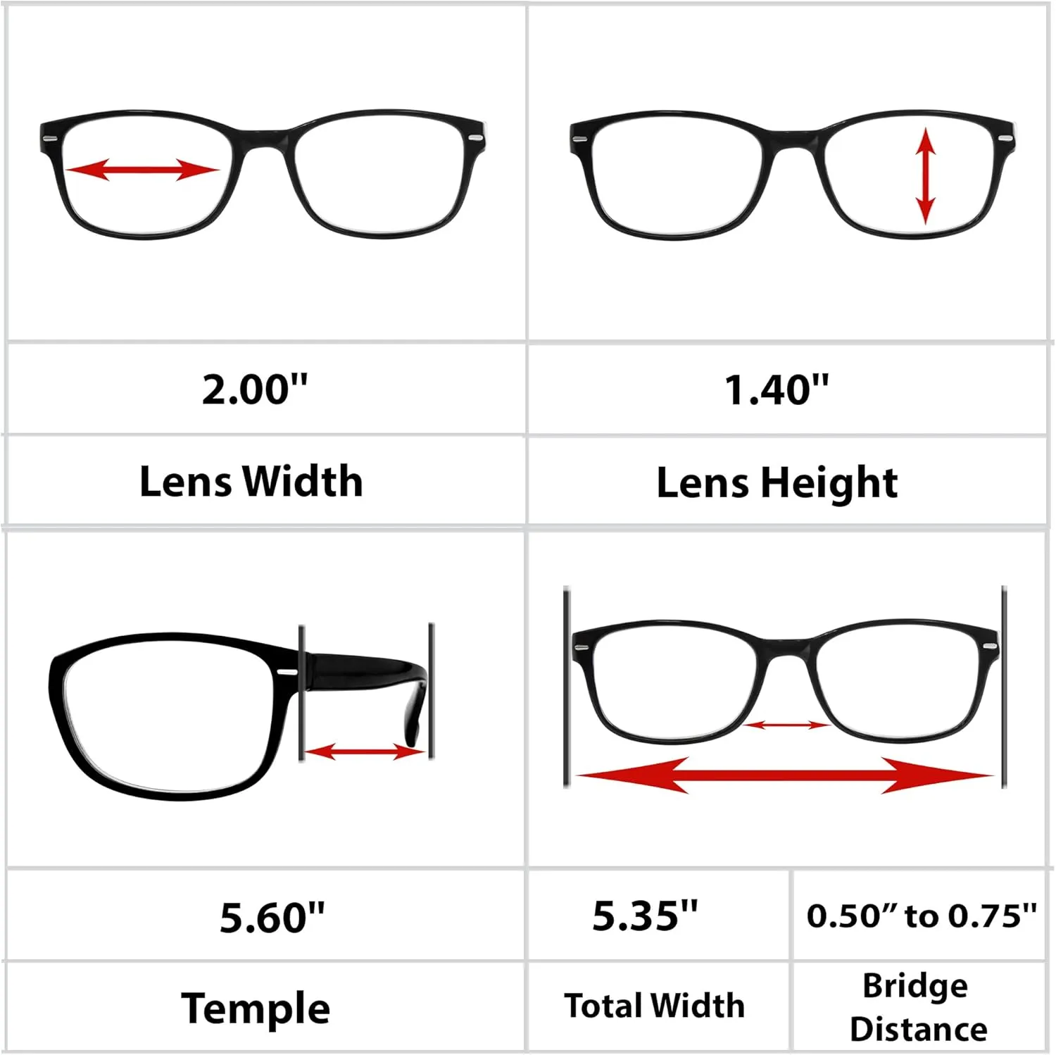 TruVision 9505HP Reading Glasses - 1, 2, 3 Pack for Men & Women