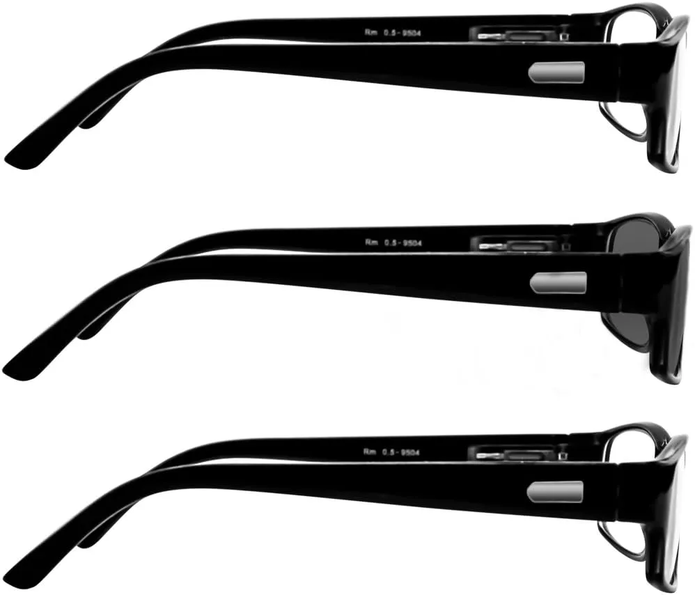 TruVision Readers 9504H Reading Glasses for Men & Women 1 or 3 Pk