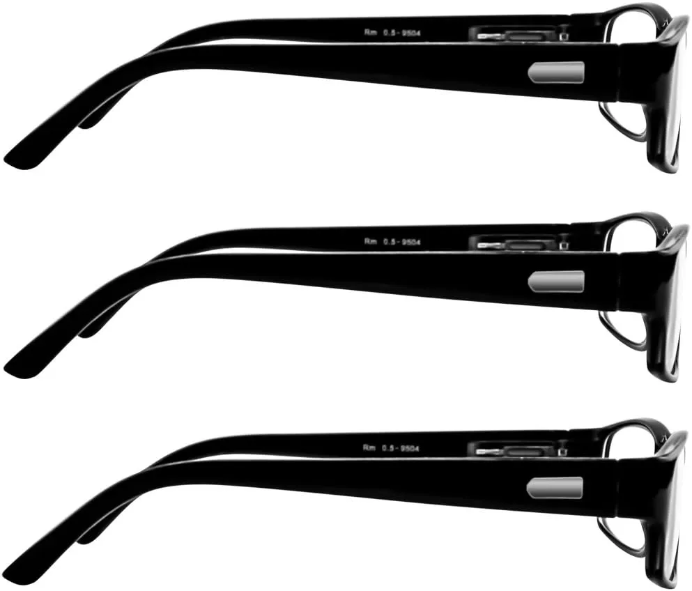 TruVision Readers 9504H Reading Glasses for Men & Women 1 or 3 Pk