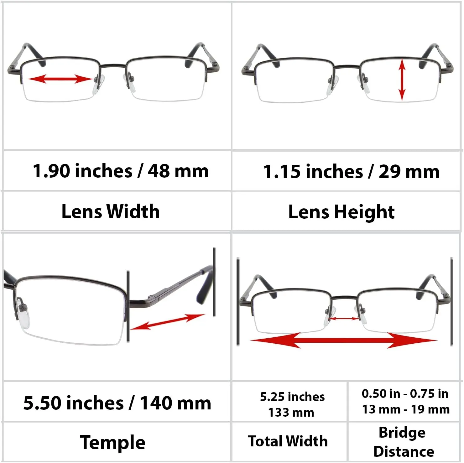 TruVision Readers 9509 Reading Glasses 1/3 PK, Men and Women  1.00-4.00