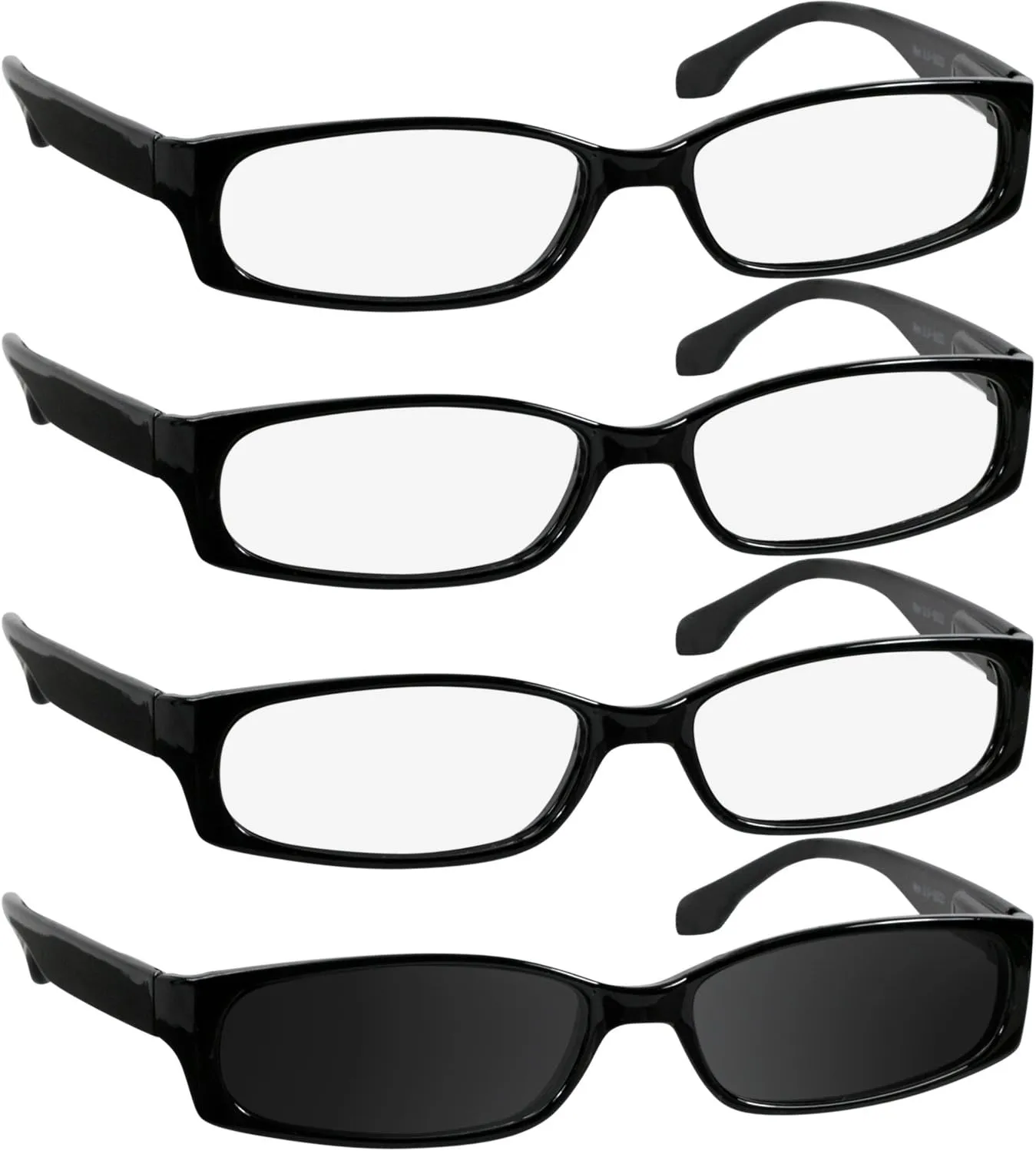 TruVision Readers Reading Glasses - Resin Frames w Acrylic Lenses, Dura Flex Hinges for Men and Women