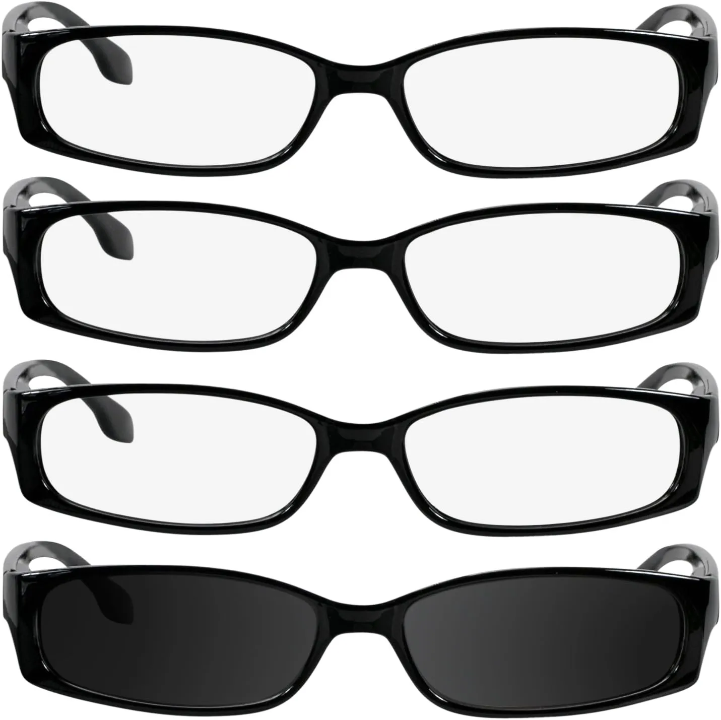 TruVision Readers Reading Glasses - Resin Frames w Acrylic Lenses, Dura Flex Hinges for Men and Women