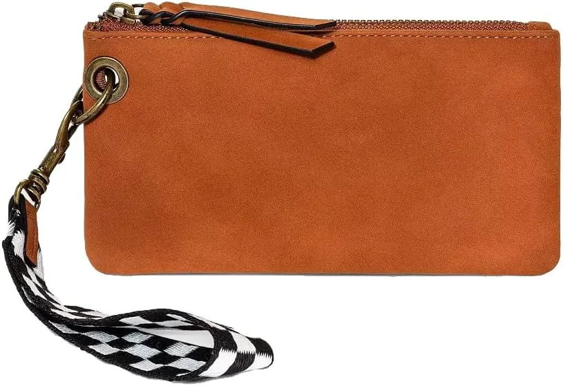 Universal Thread Zip Closure Wristlet - (Brown)