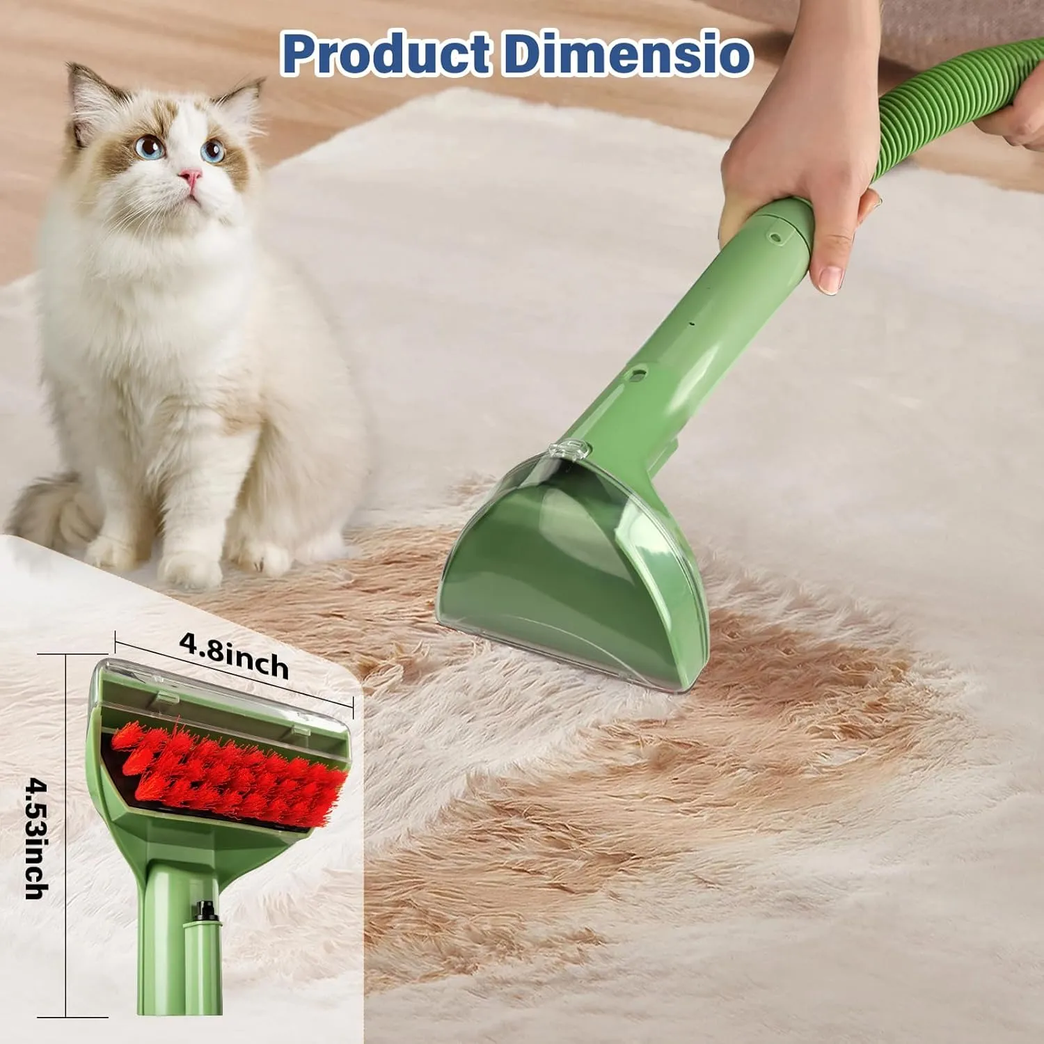 Upgraded 5.3 IN 1400B Machine Attachments Parts for Bissell Little Green Multi-Purpose Portable Carpet Cleaner 1400B 3353 1425 1400W 1400 2458 Series, Tough Stain Brush Tool for Carpet Cleaners