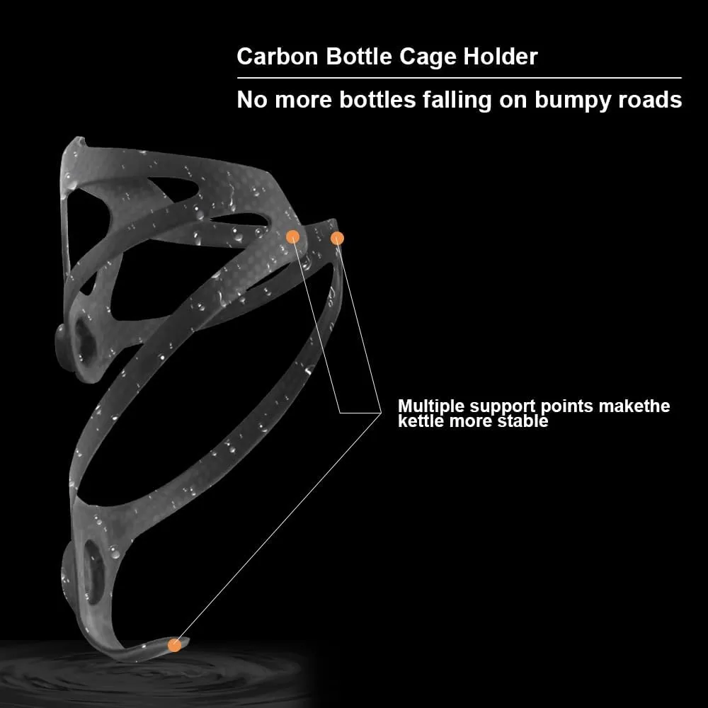 [US Stock] RXL SL Full Carbon Fiber Water Cup Cage Carbon MTB Road Bike Bicycle Water Bottle Holder Super Light 3K Gloss 20g Black White