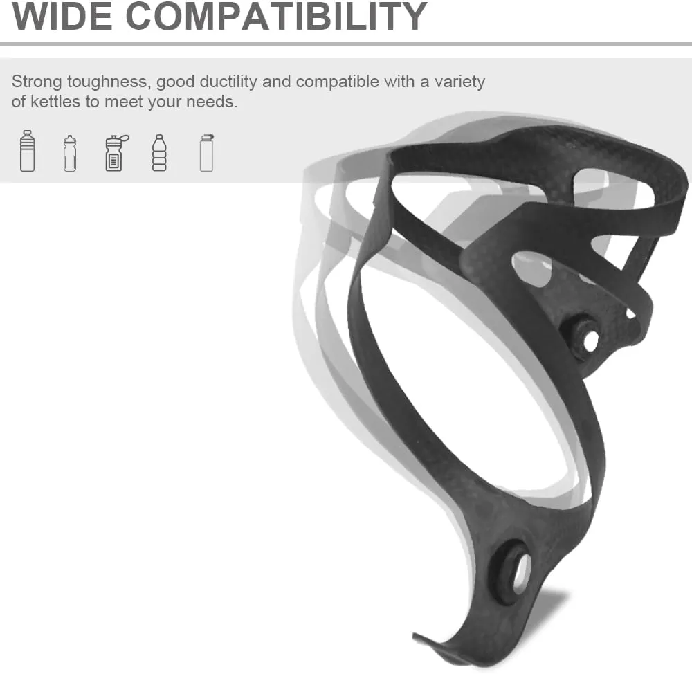 [US Stock] RXL SL Full Carbon Fiber Water Cup Cage Carbon MTB Road Bike Bicycle Water Bottle Holder Super Light 3K Gloss 20g Black White