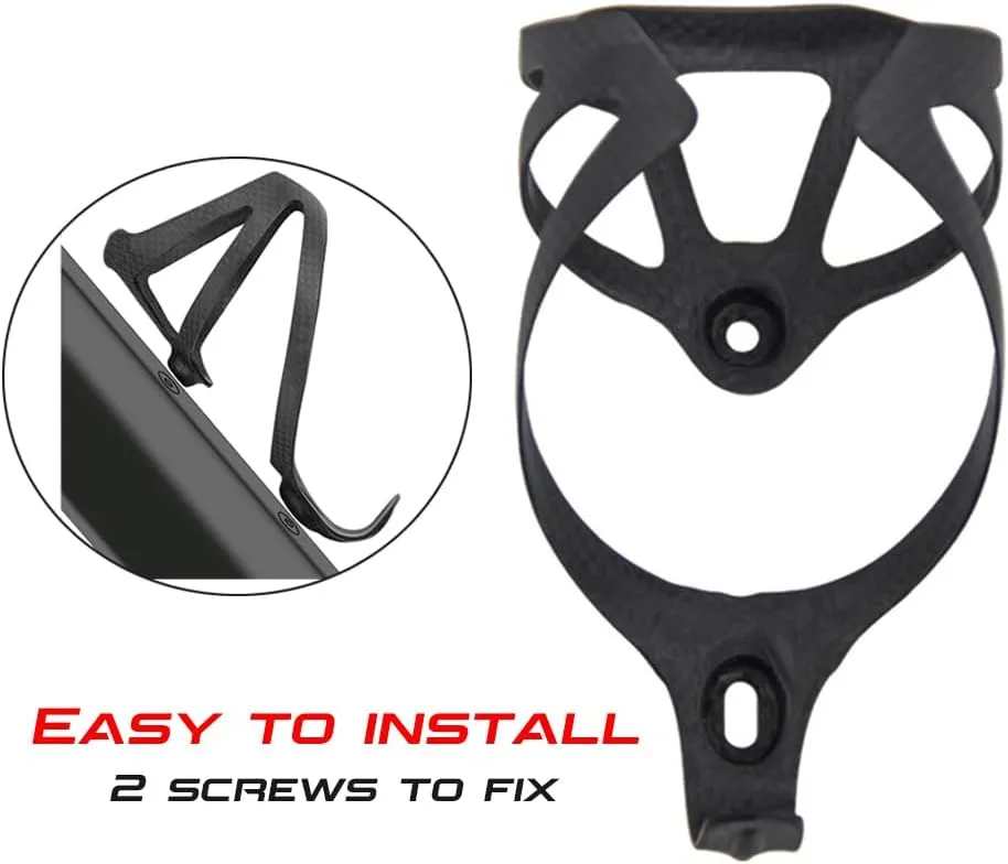 [US Stock] RXL SL Full Carbon Fiber Water Cup Cage Carbon MTB Road Bike Bicycle Water Bottle Holder Super Light 3K Gloss 20g Black White