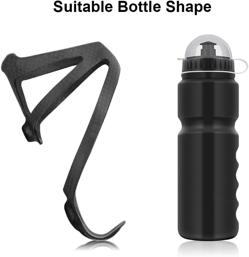 [US Stock] RXL SL Full Carbon Fiber Water Cup Cage Carbon MTB Road Bike Bicycle Water Bottle Holder Super Light 3K Gloss 20g Black White