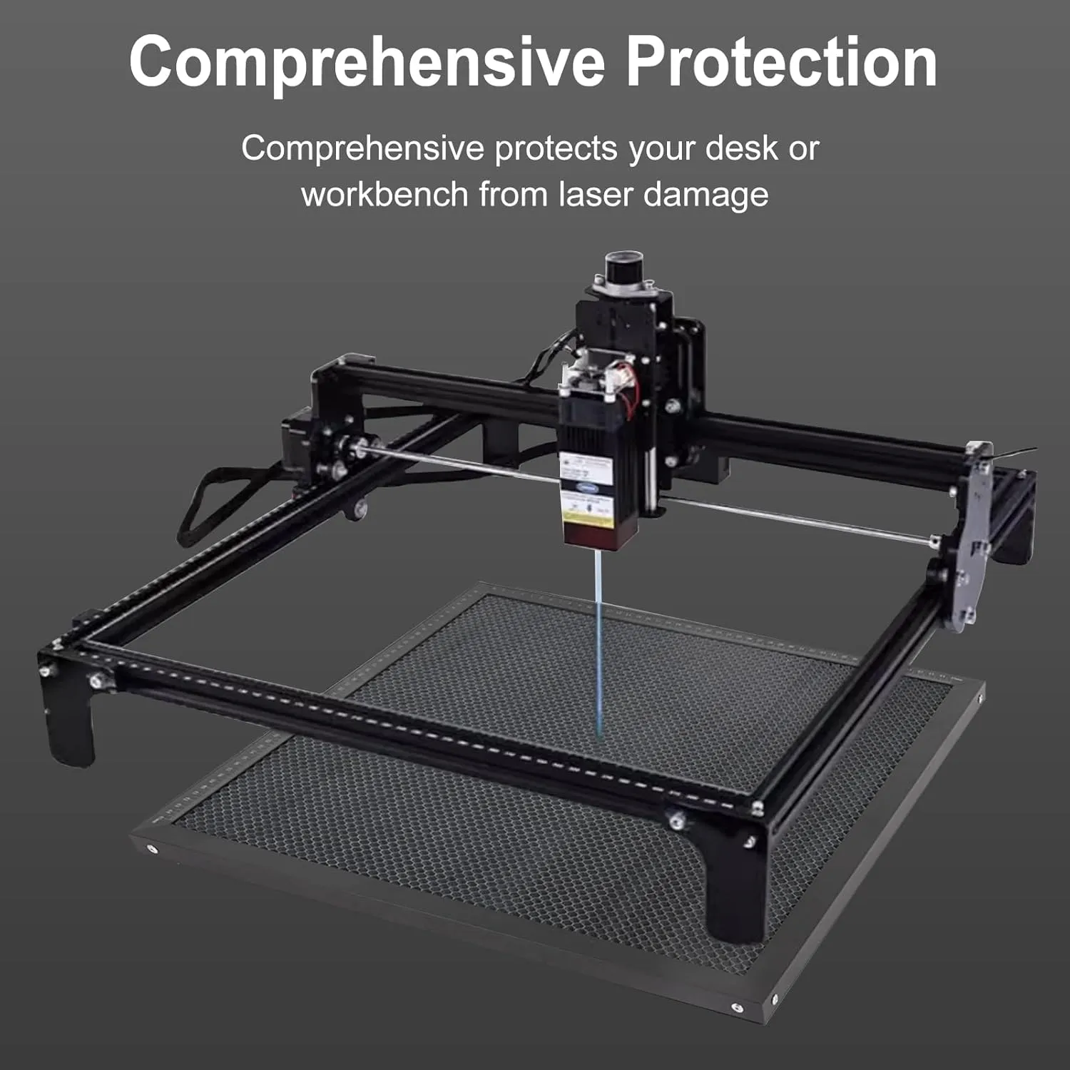 VAIDPRO Honeycomb Laser Bed 500mm X 500mm, The Soulmate for Laser Engraver, Honeycomb Working Table Honeycomb Panel for Fast Heat Dissipation and Desktop-Protecting, with Aluminum Plate
