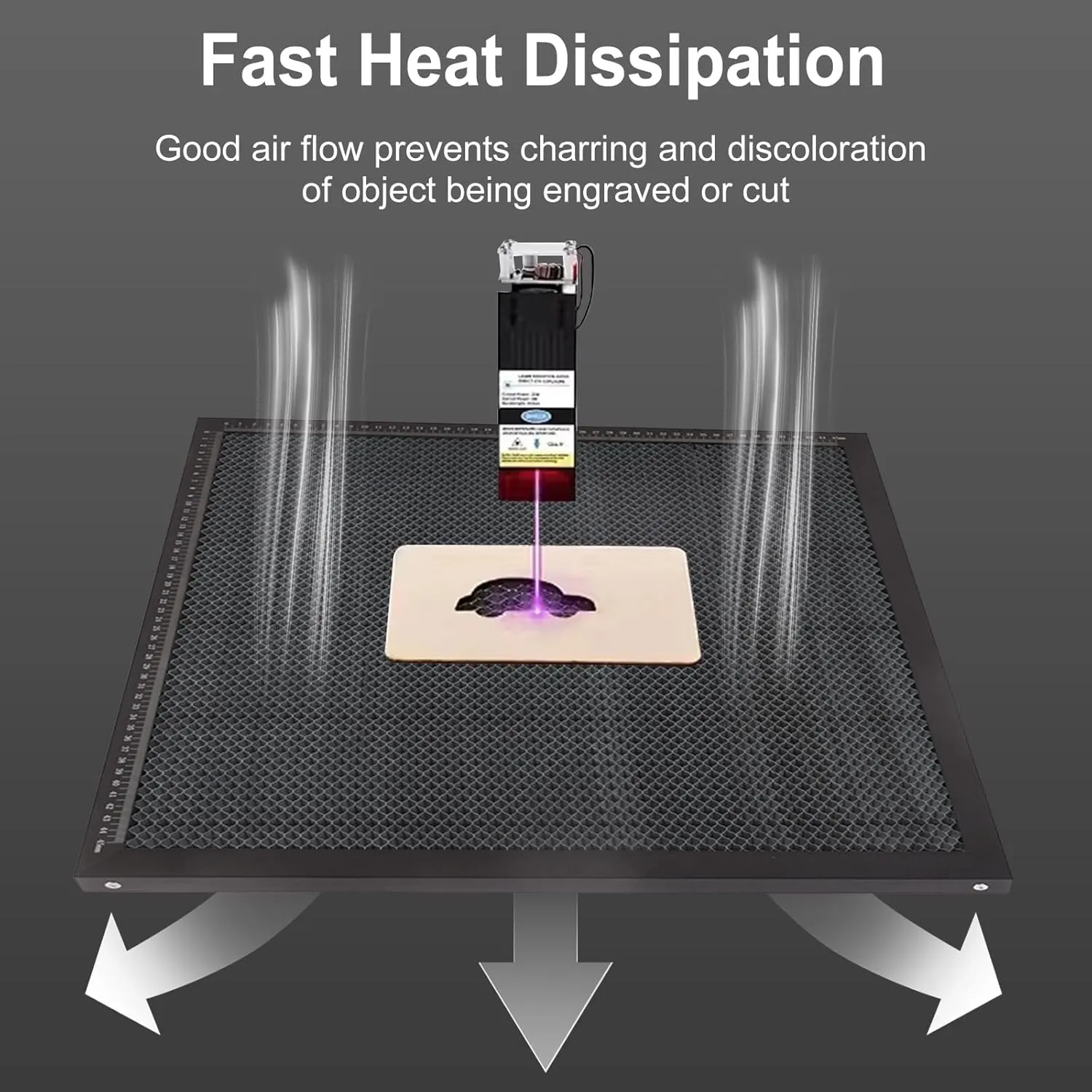 VAIDPRO Honeycomb Laser Bed 500mm X 500mm, The Soulmate for Laser Engraver, Honeycomb Working Table Honeycomb Panel for Fast Heat Dissipation and Desktop-Protecting, with Aluminum Plate