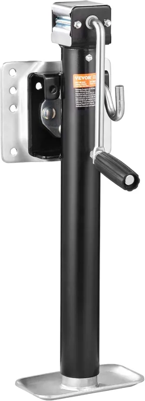 VEVOR Trailer Jack, 2500 lbs Load Capacity, Heavy Duty Swivel Bolt-on Stand, 15" Lift for RV, Horse, Utility, and Yacht Trailers