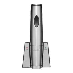 Waring Commercial WWO120 Portable Electric Wine Bottle Opener with Recharging Station,Silver