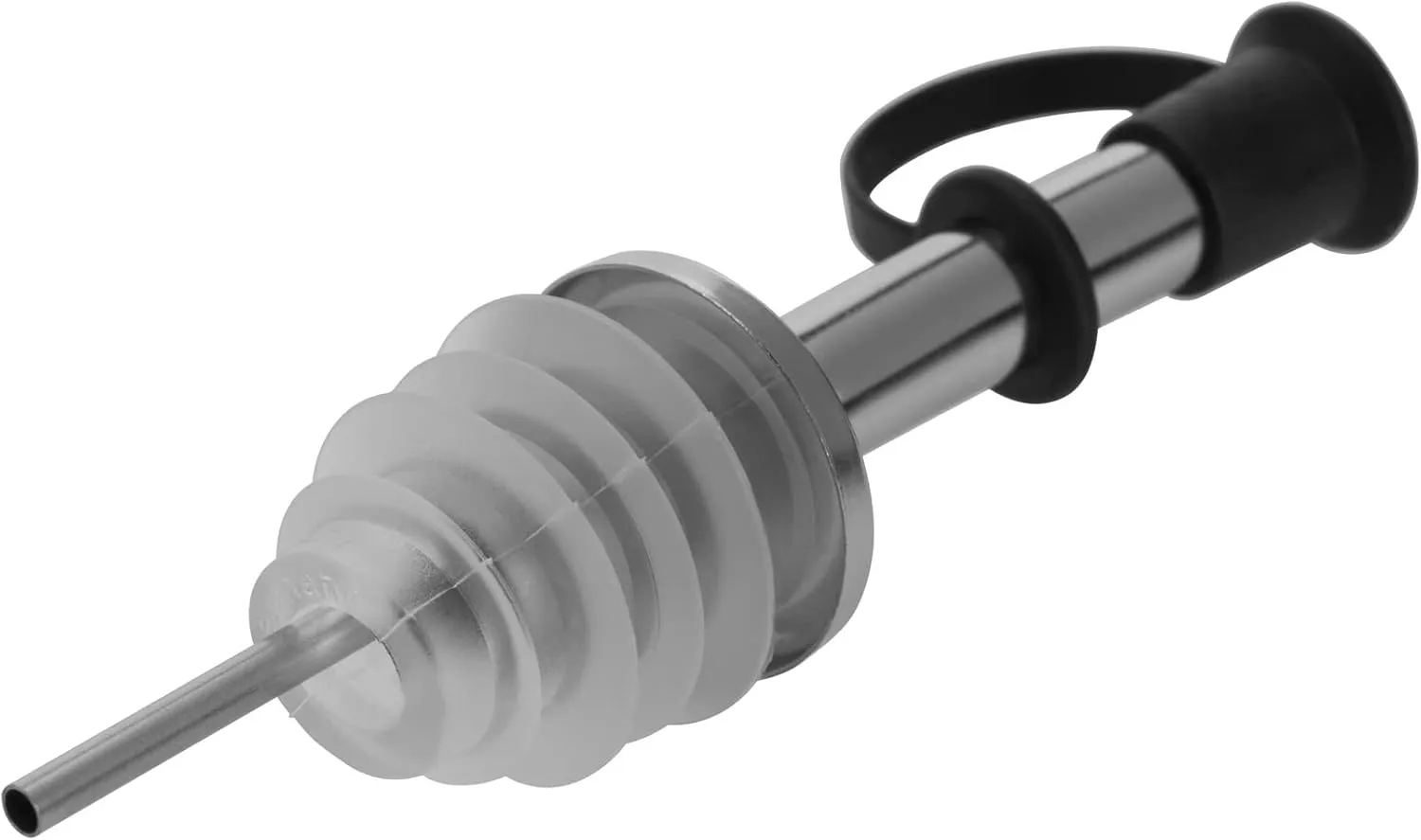 Westmark 453322E3 Spirit/Oil Pourers for Bottles with Loop Cap, with Trachea, Metal/Stainless Steel, Silicone Cork, Inox Standard, Silver