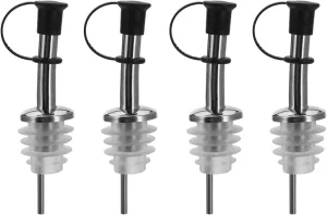 Westmark 453322E3 Spirit/Oil Pourers for Bottles with Loop Cap, with Trachea, Metal/Stainless Steel, Silicone Cork, Inox Standard, Silver