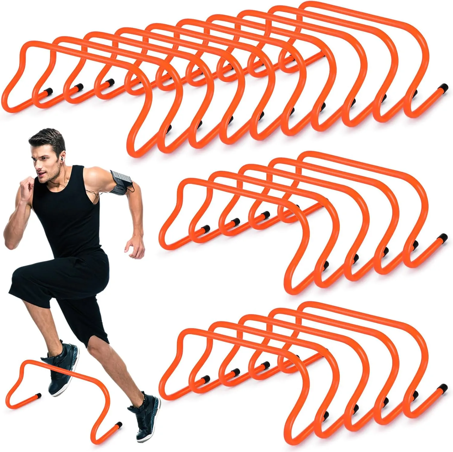 Wettarn 20 Pcs 9" Speed Training Agility Hurdles for Athletes Training Hurdles Reliable Training Hurdle Plyometric and All Purpose Hurdles Training Equipment for Soccer Basketball Football
