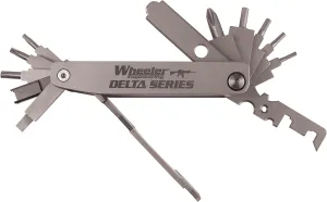 Wheeler Compact Multi-Tool for Tactical Rifles Gunsmithing Cleaning Rebuild and Maintenance with Nylon Belt Sheath for Convenient Carry