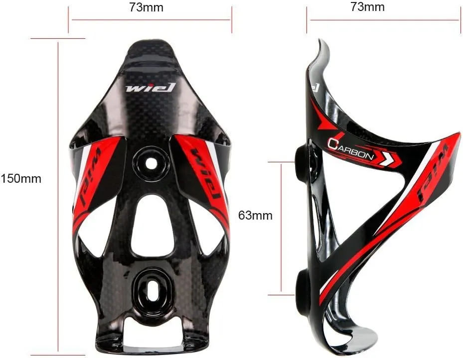 Wiel Full Carbon Fiber Bicycle Bike Light Drink Water Bottle Cage Holder