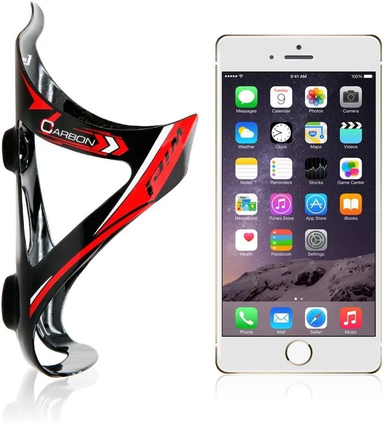 Wiel Full Carbon Fiber Bicycle Bike Light Drink Water Bottle Cage Holder