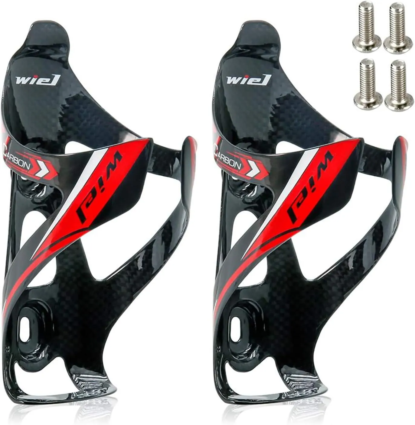 Wiel Full Carbon Fiber Bicycle Bike Light Drink Water Bottle Cage Holder